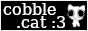 cobble.cat 88x31 button, with a picture of adhd creature on it